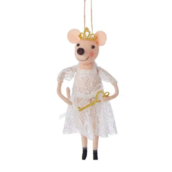 Mouse Nutcracker Wool Deco - Assorted