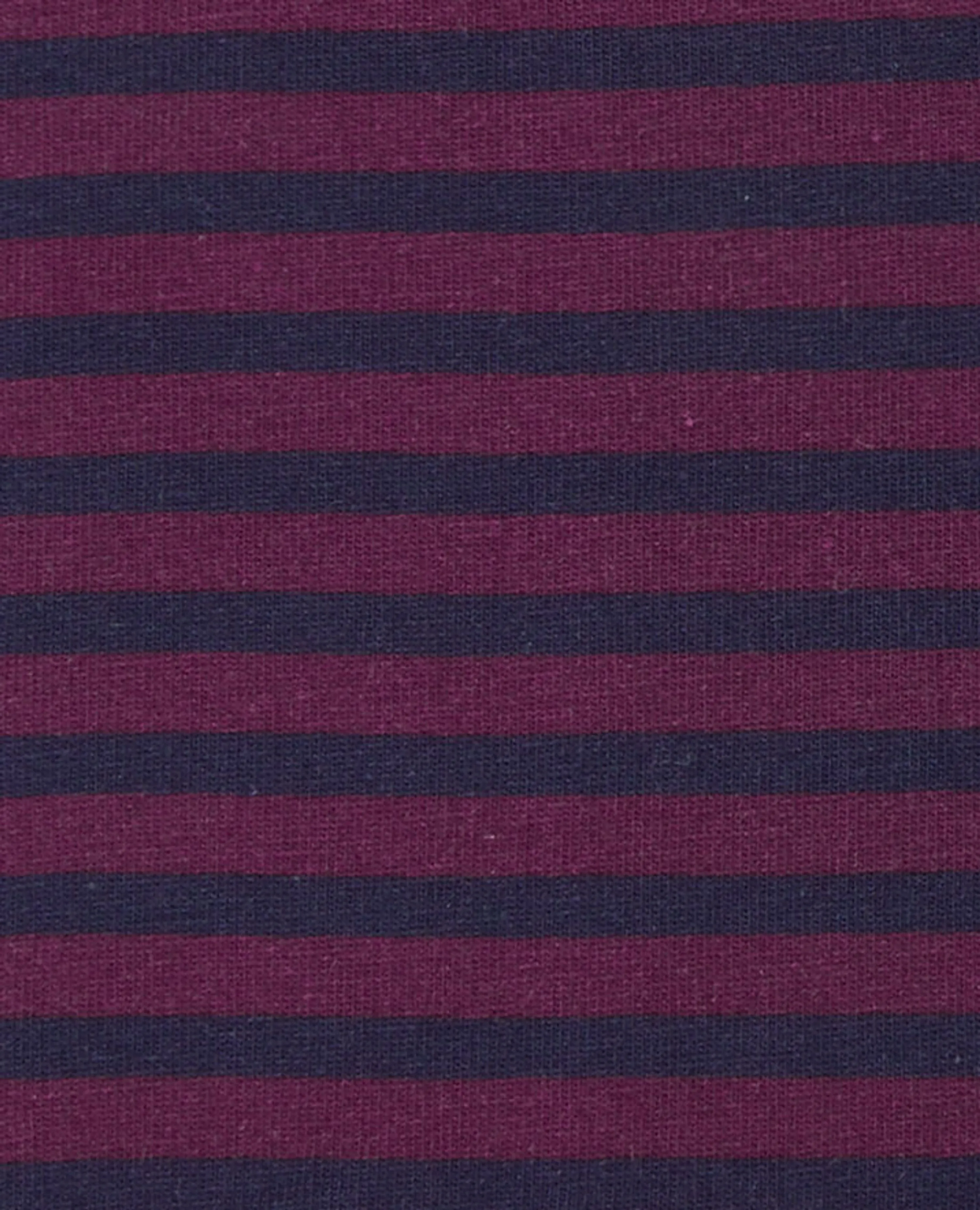 Navy and Burgundy Stripe Cotton Blend Boxers