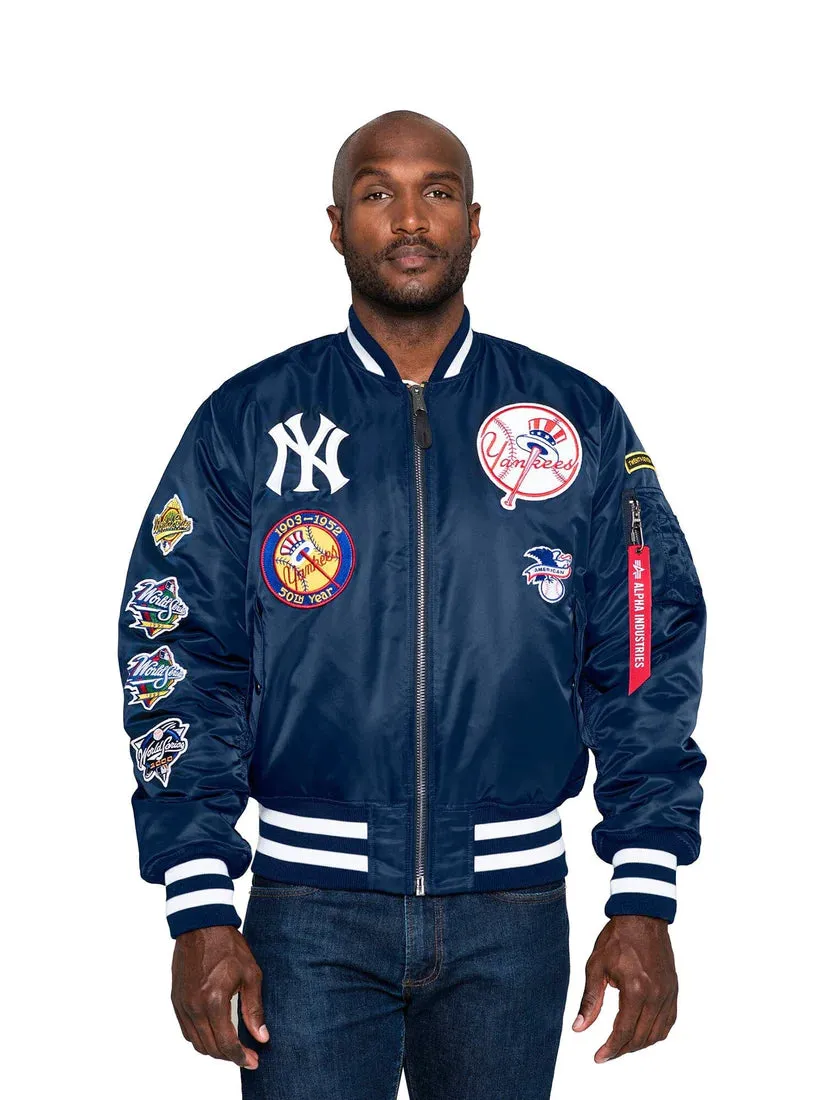 NEW YORK YANKEES  X ALPHA X NEW ERA REVERSIBLE BOMBER JACKET