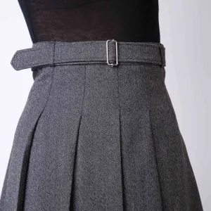 OFFICINE GENERALE SKIRT WKSKT150 DARK GREY