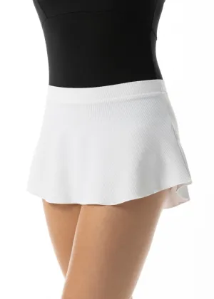 ON SALE Audition Ribbed Pull-On Skirt (White)