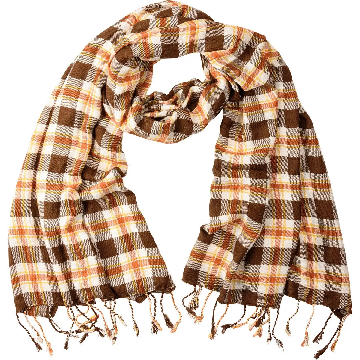 Orange Plaid Scarf