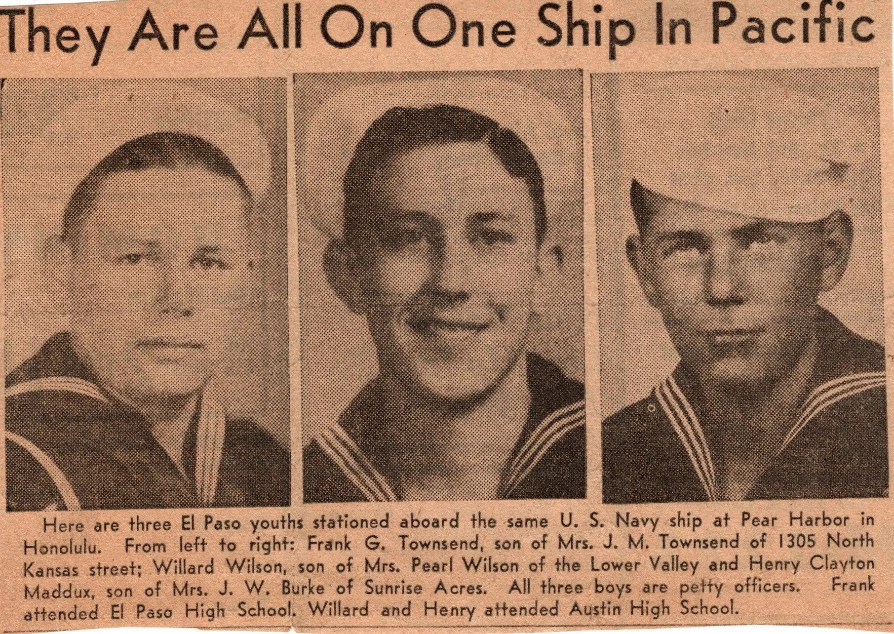 Original U.S. WWII USS Pennsylvania Attack on Pearl Harbor Survivor Named Grouping