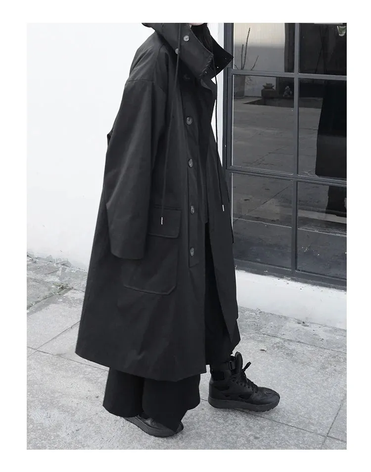 Oversized Not Today Hooded Trench Coat