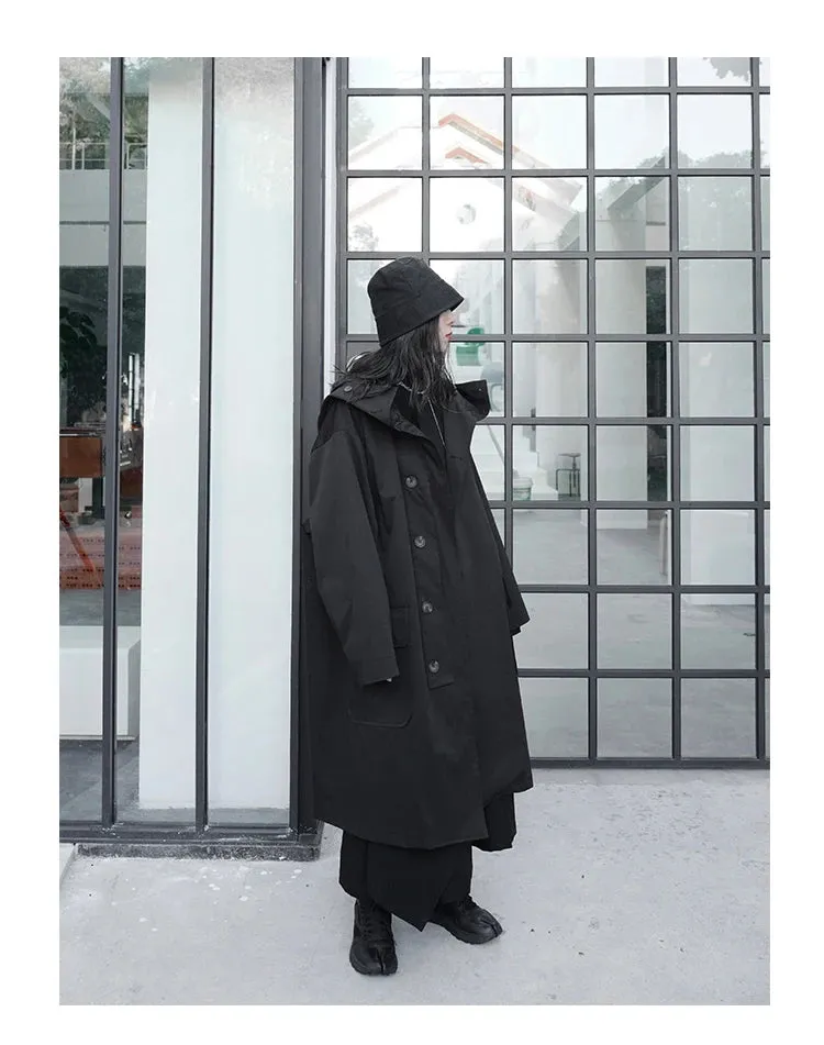 Oversized Not Today Hooded Trench Coat