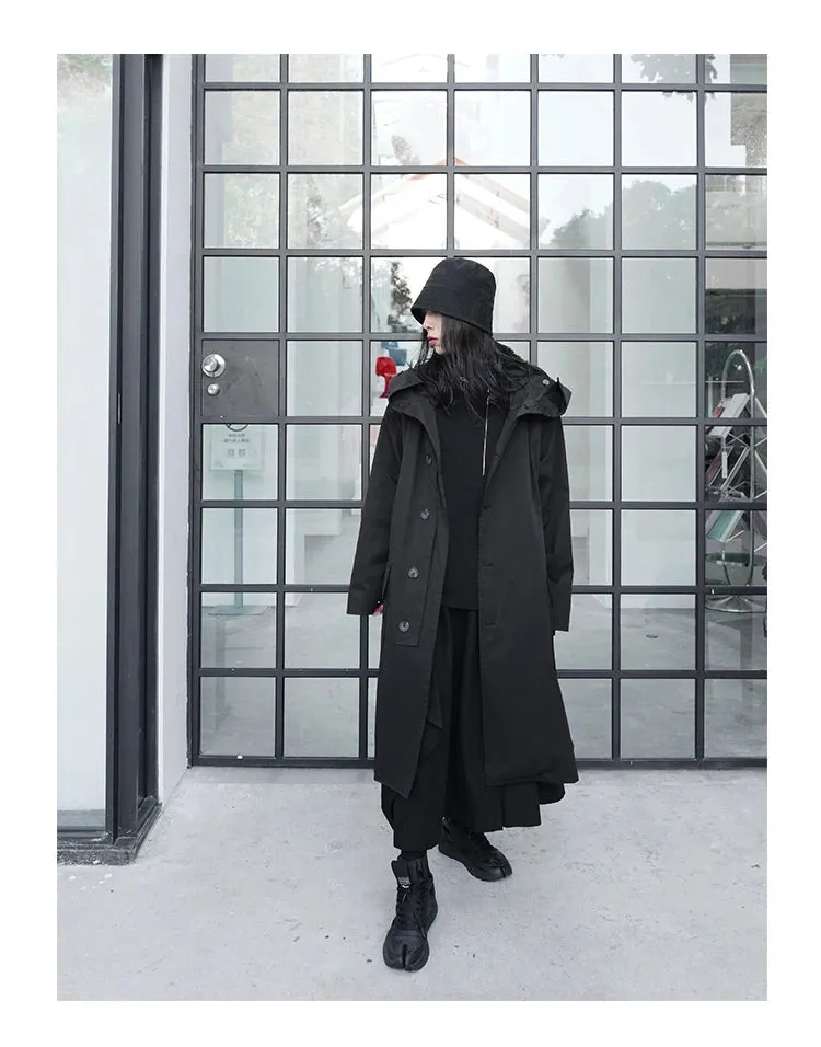 Oversized Not Today Hooded Trench Coat