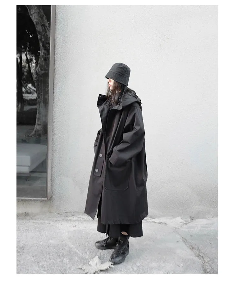 Oversized Not Today Hooded Trench Coat