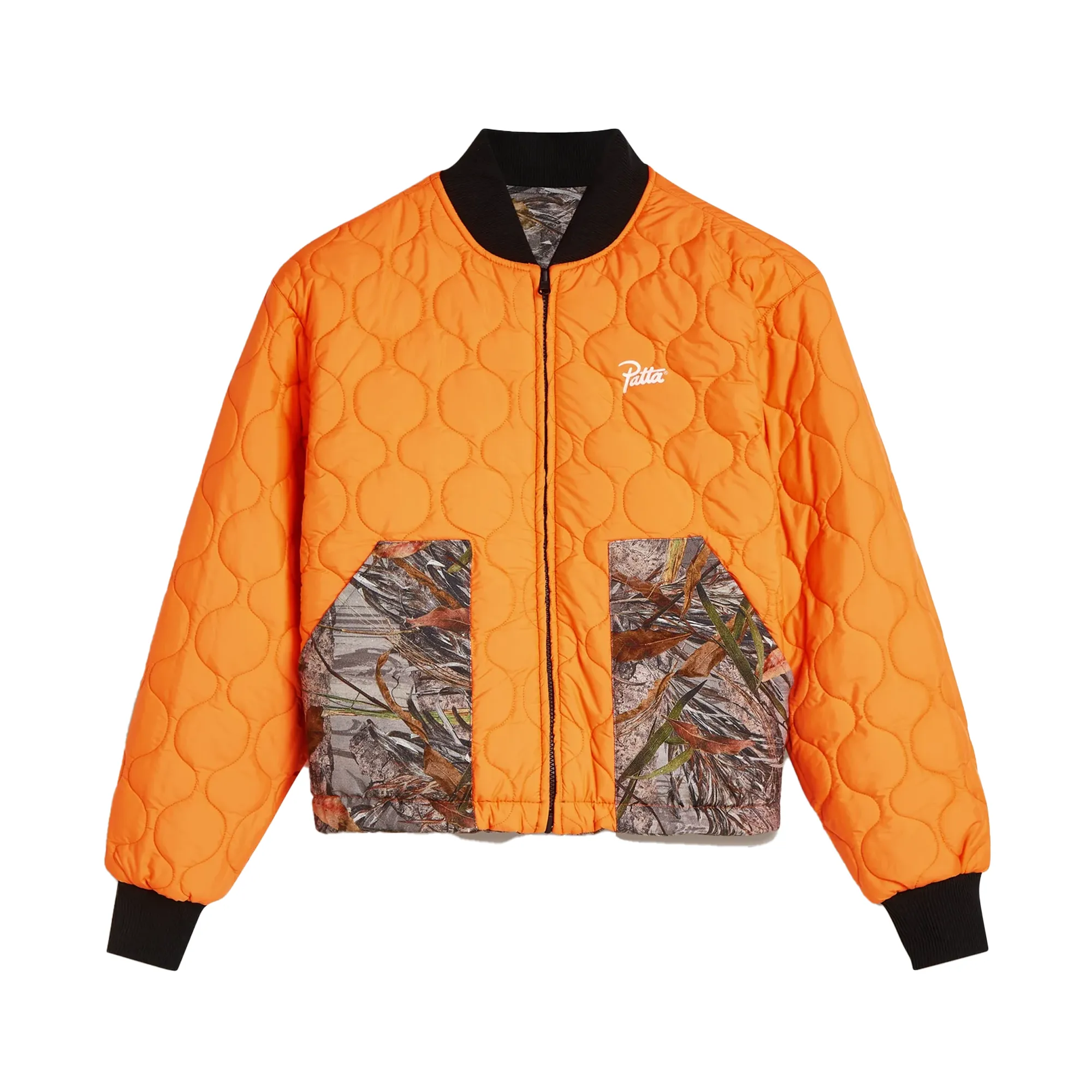 Patta Nature Print Reversible Canvas Bomber Jacket