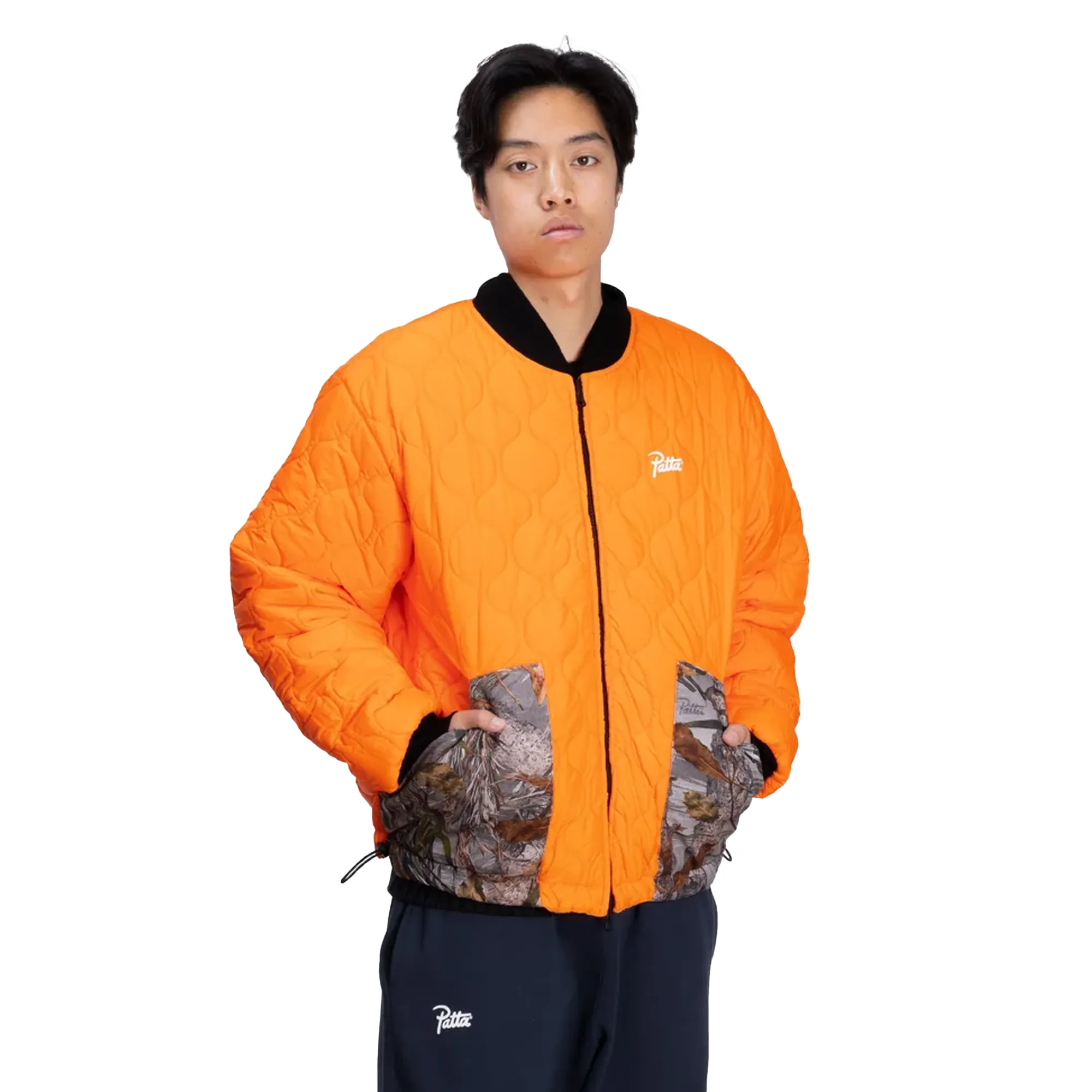 Patta Nature Print Reversible Canvas Bomber Jacket