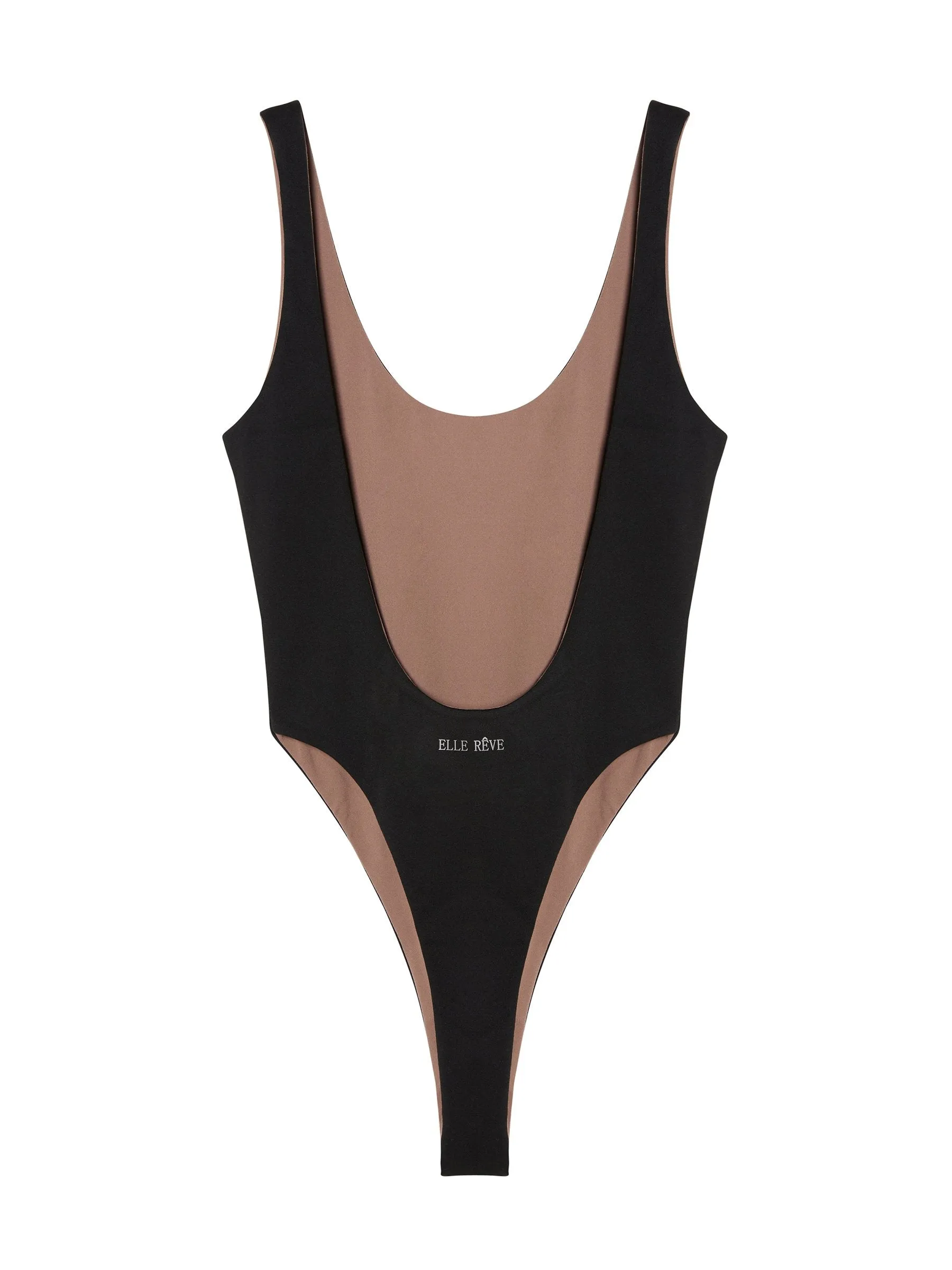 Peace Bodysuit - Black/Taupe