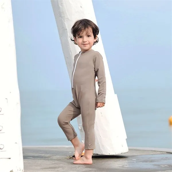 Petit Crabe Taupe Lou Basic Bodysuit