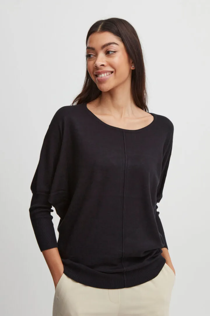 Pimba Bat Wing Jumper - Black