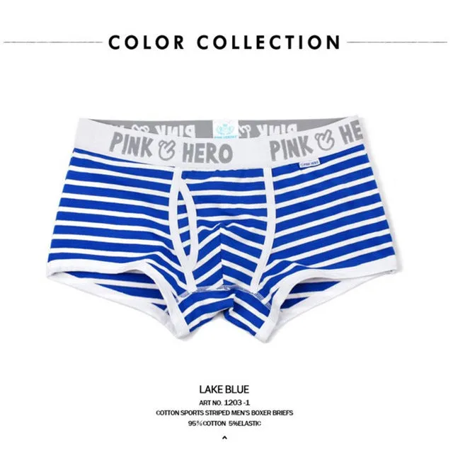 Pink Heroes Hot Sell Cheap New Mr Fashion Brand mens cotton boxer shorts fashion underwear male underwear sexy  0091203