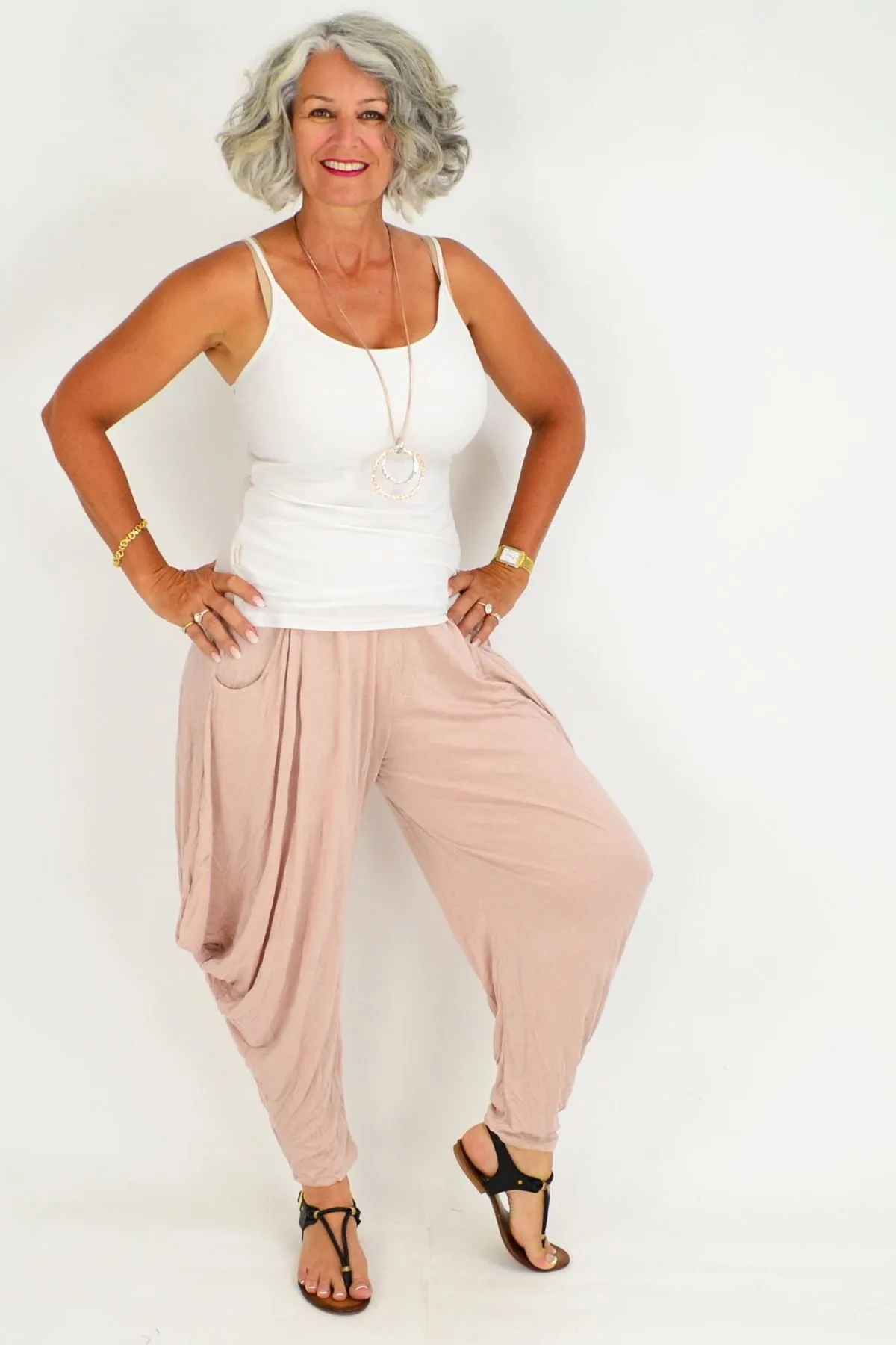 Pink Sophia Harem Style Pants