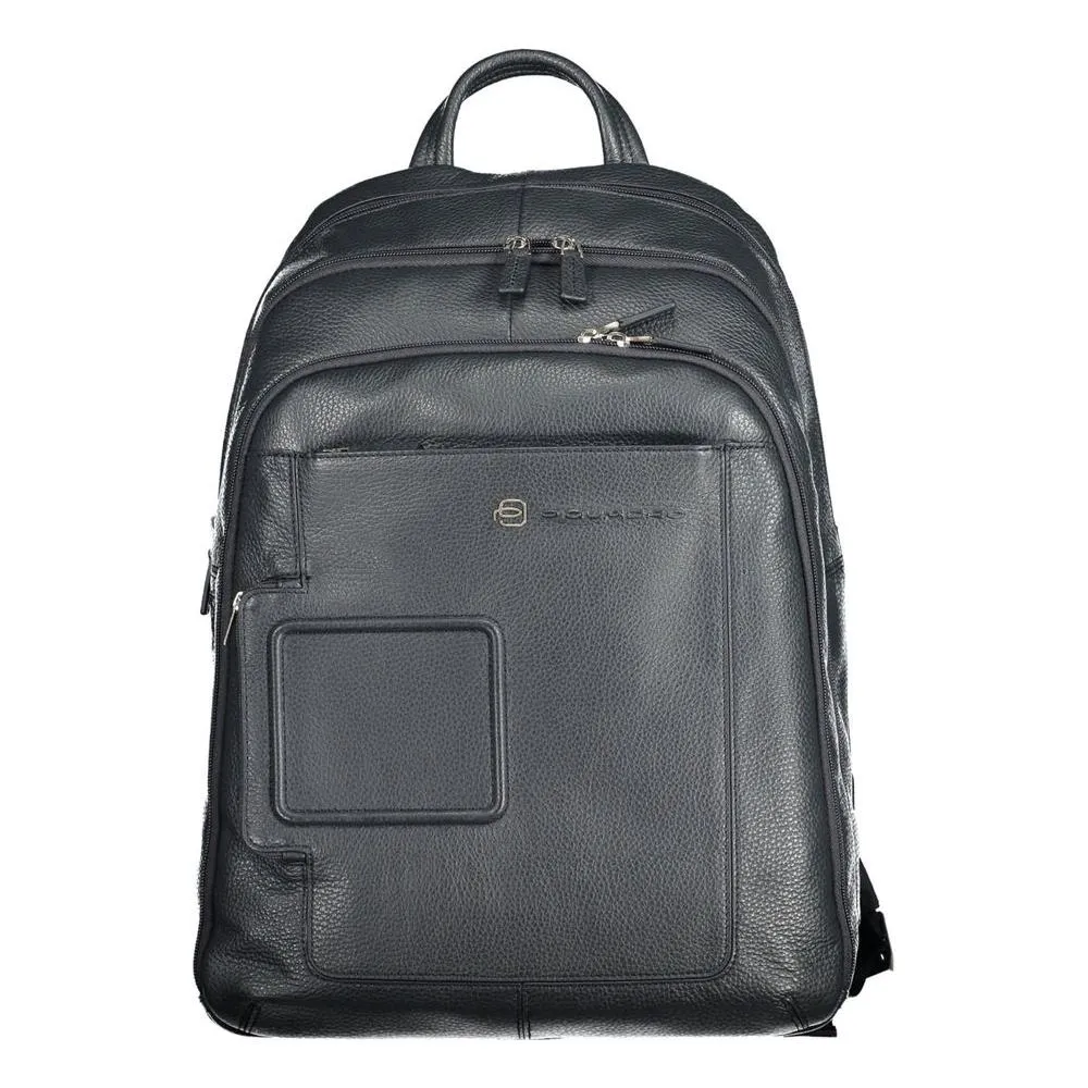 Piquadro Blue Leather Men Backpack