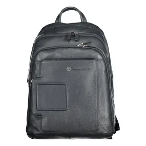 Piquadro Blue Leather Men Backpack