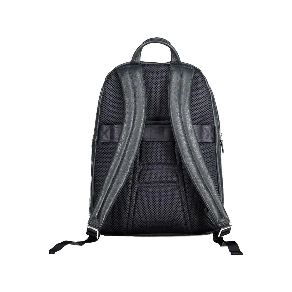 Piquadro Blue Leather Men Backpack