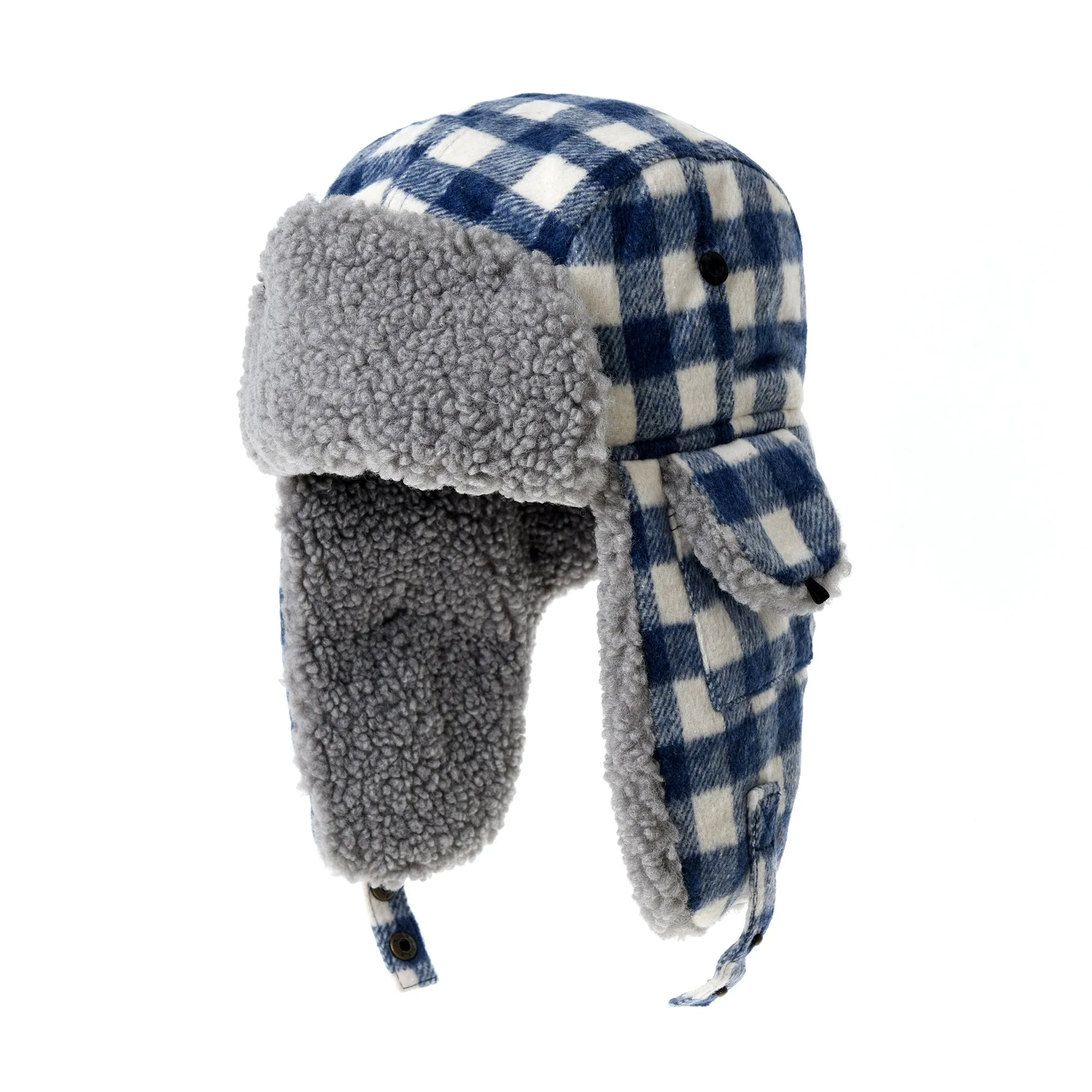 Plaid Winter Trapper Skiing Trooper Hat Ear Flap Cap YZT0093