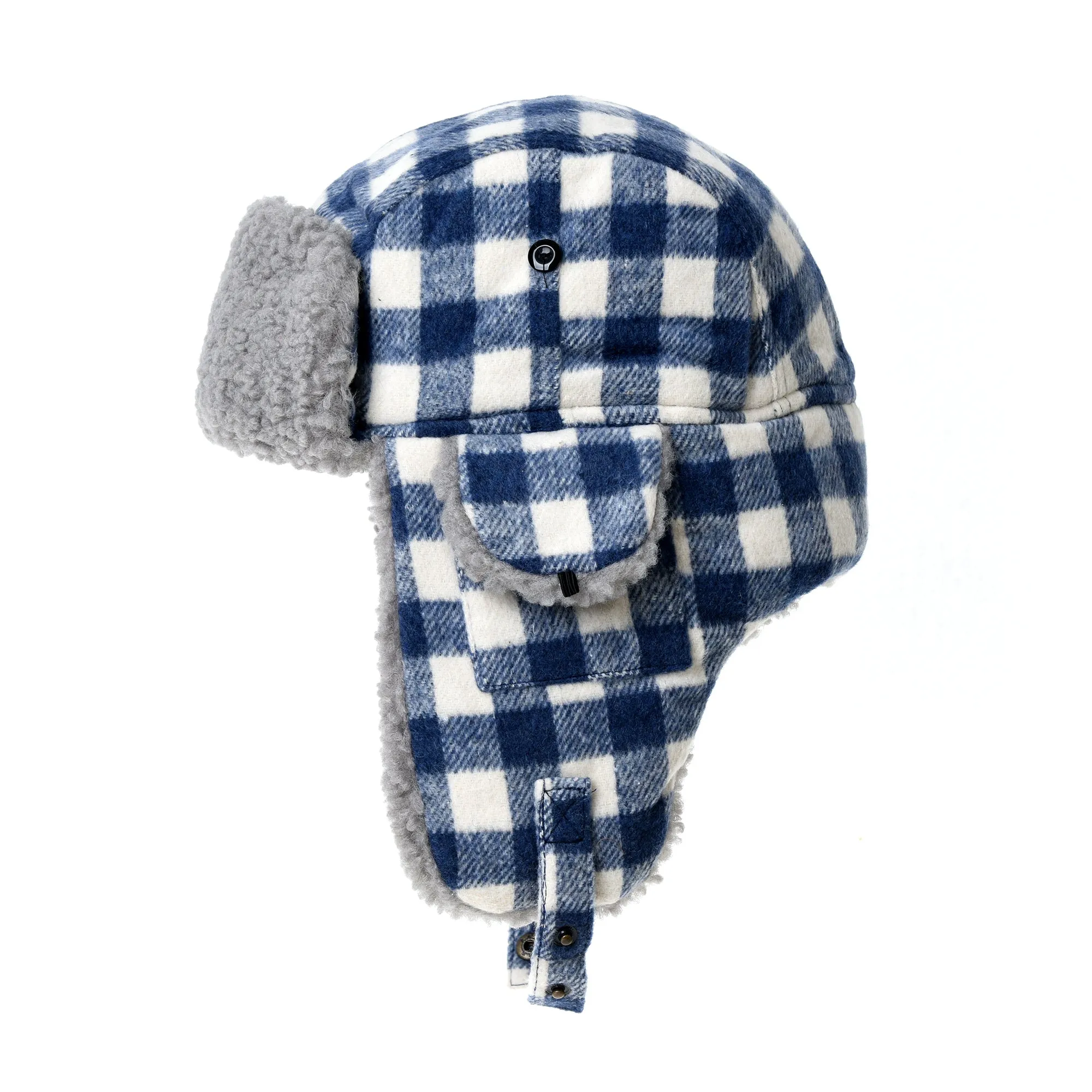 Plaid Winter Trapper Skiing Trooper Hat Ear Flap Cap YZT0093