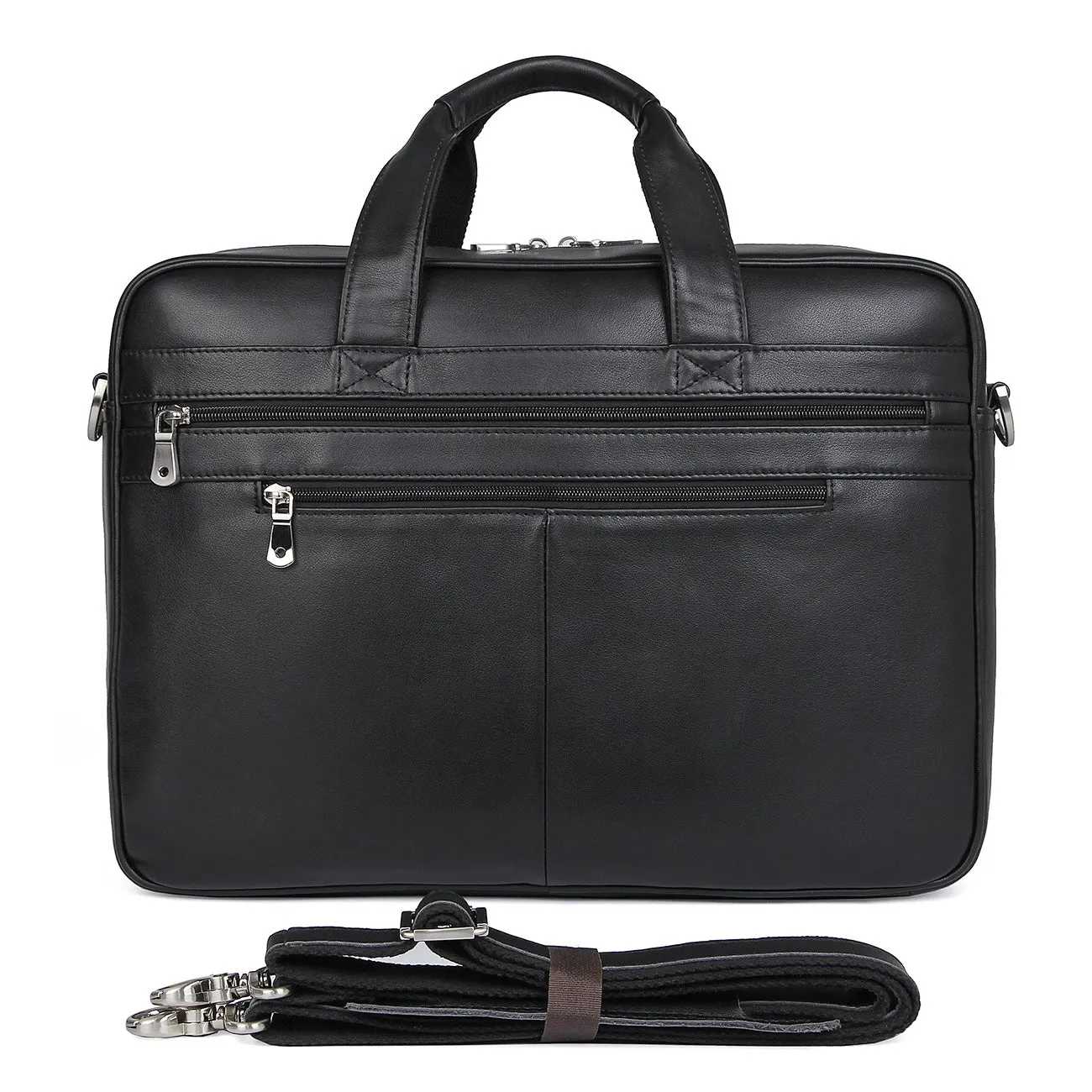 Polare 17'' Computer Briefcase Work Bag Business Case For Men With Full Grain Leather Fits 15.6'' Laptop