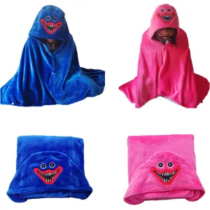 Poppy Playtime Oversized Plush Hooded Blanket Huggy Wuggy Cape Shawl