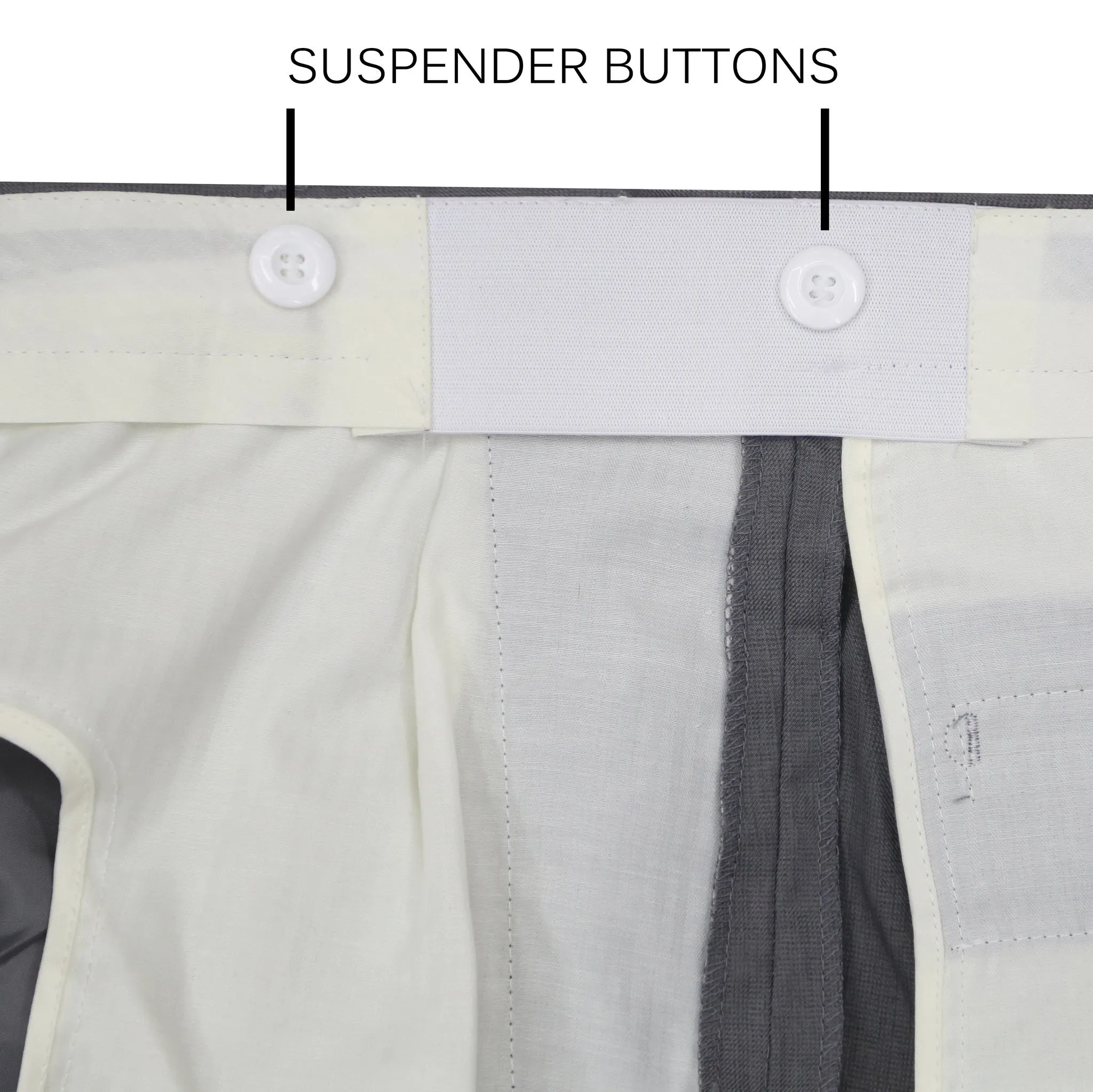 Premium Taupe Regular Fit Suspender Ready Formal & Business Pants