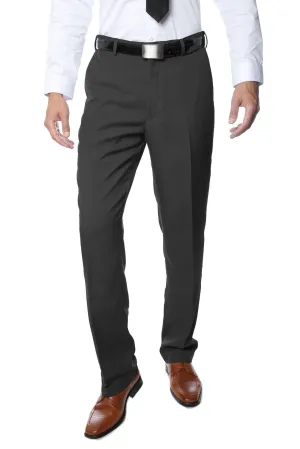 Premium Taupe Regular Fit Suspender Ready Formal & Business Pants