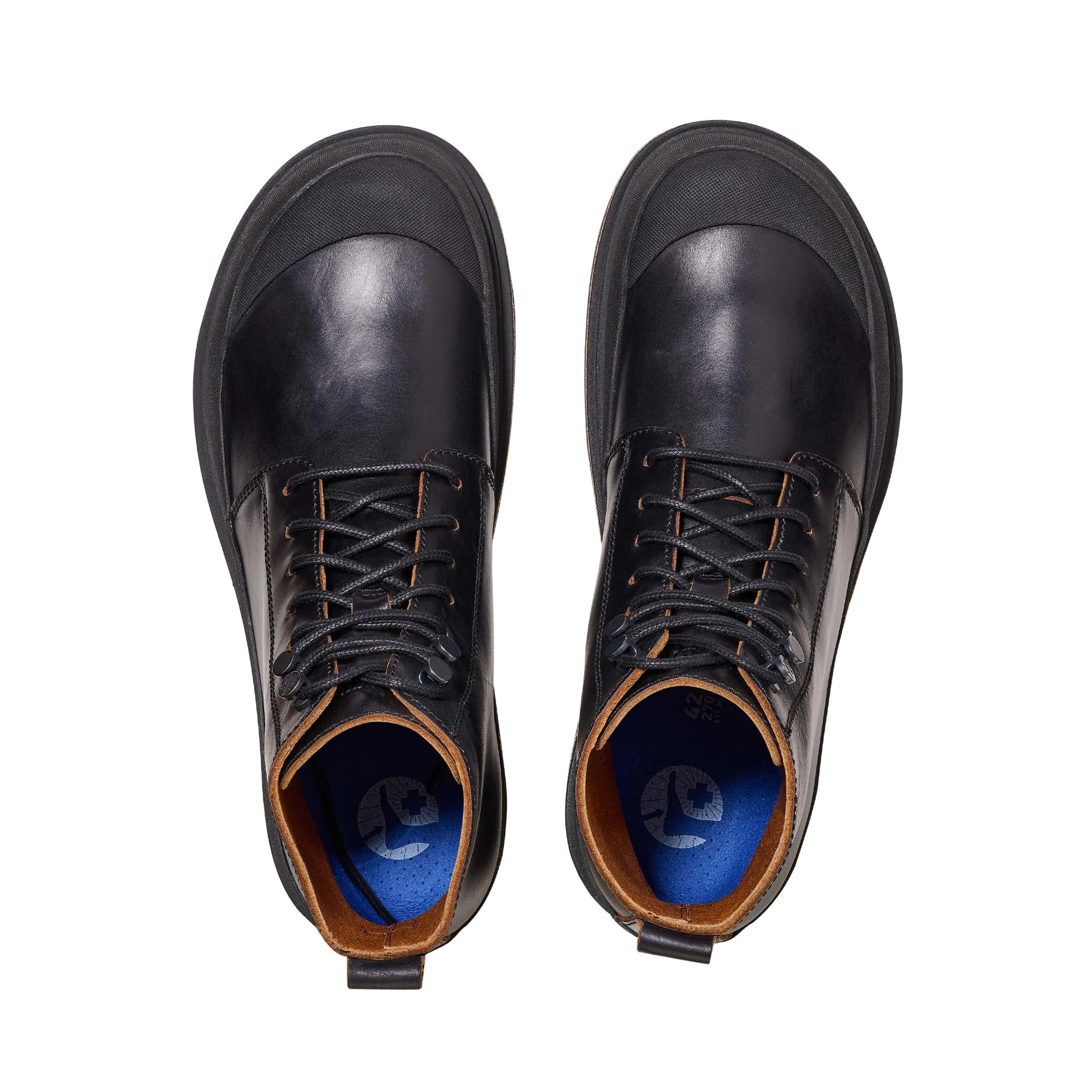 Prescott Mens Black Natural Leather