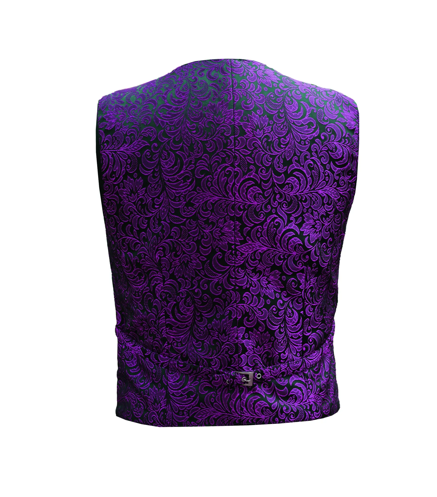 Purple Brocade Men's Waist Coat