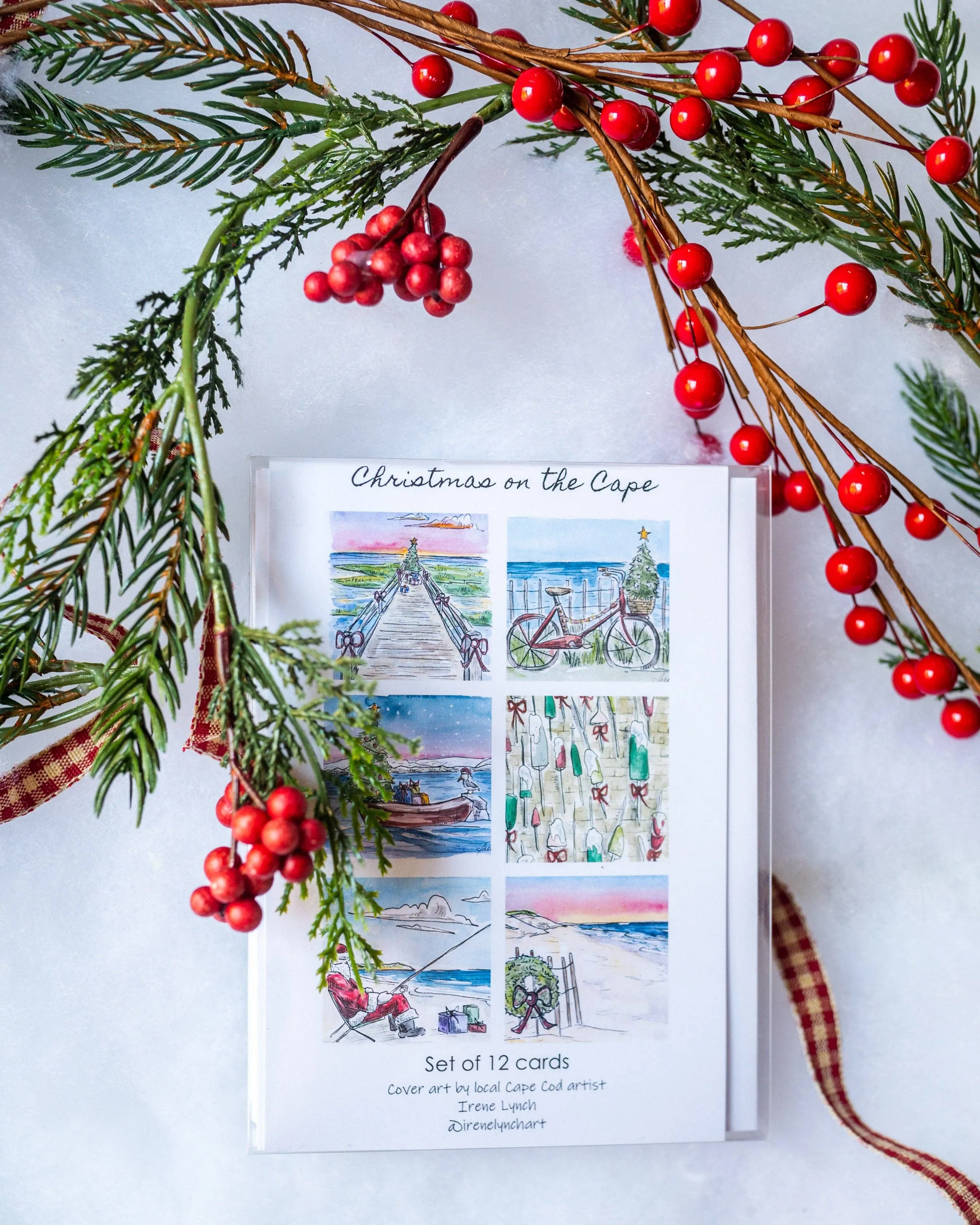 "Christmas on the Cape" 12 Holiday Card Box Set