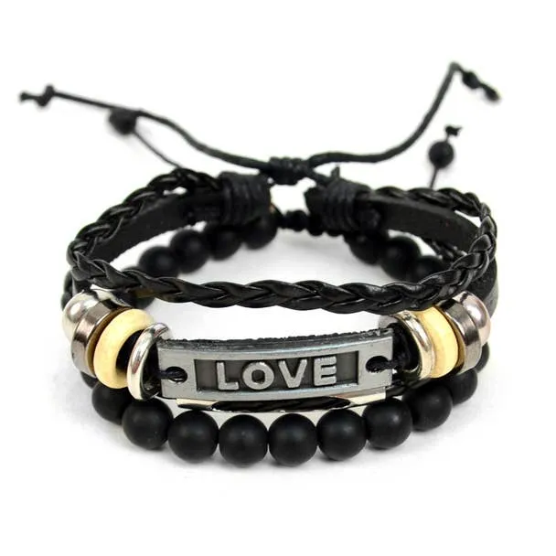 "Love" Two Piece Bracelet Set