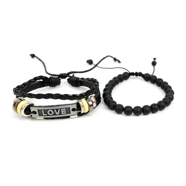 "Love" Two Piece Bracelet Set