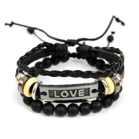 "Love" Two Piece Bracelet Set