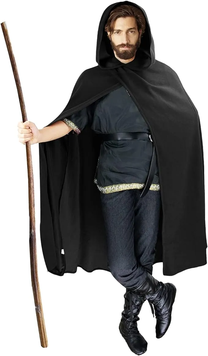 Renaissance Hooded Cape - Vintage Cloak Medieval Cloak with Hood