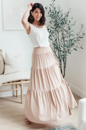 Roam The World Skirt in Taupe