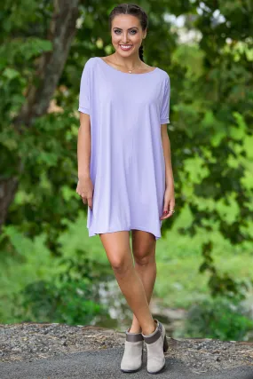 SALE-The Perfect Piko Short Sleeve Tunic-Lilac