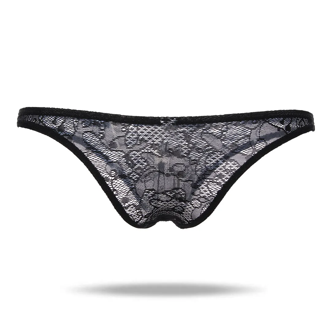 Sexy Style Low Waist Lace  Men's Brief