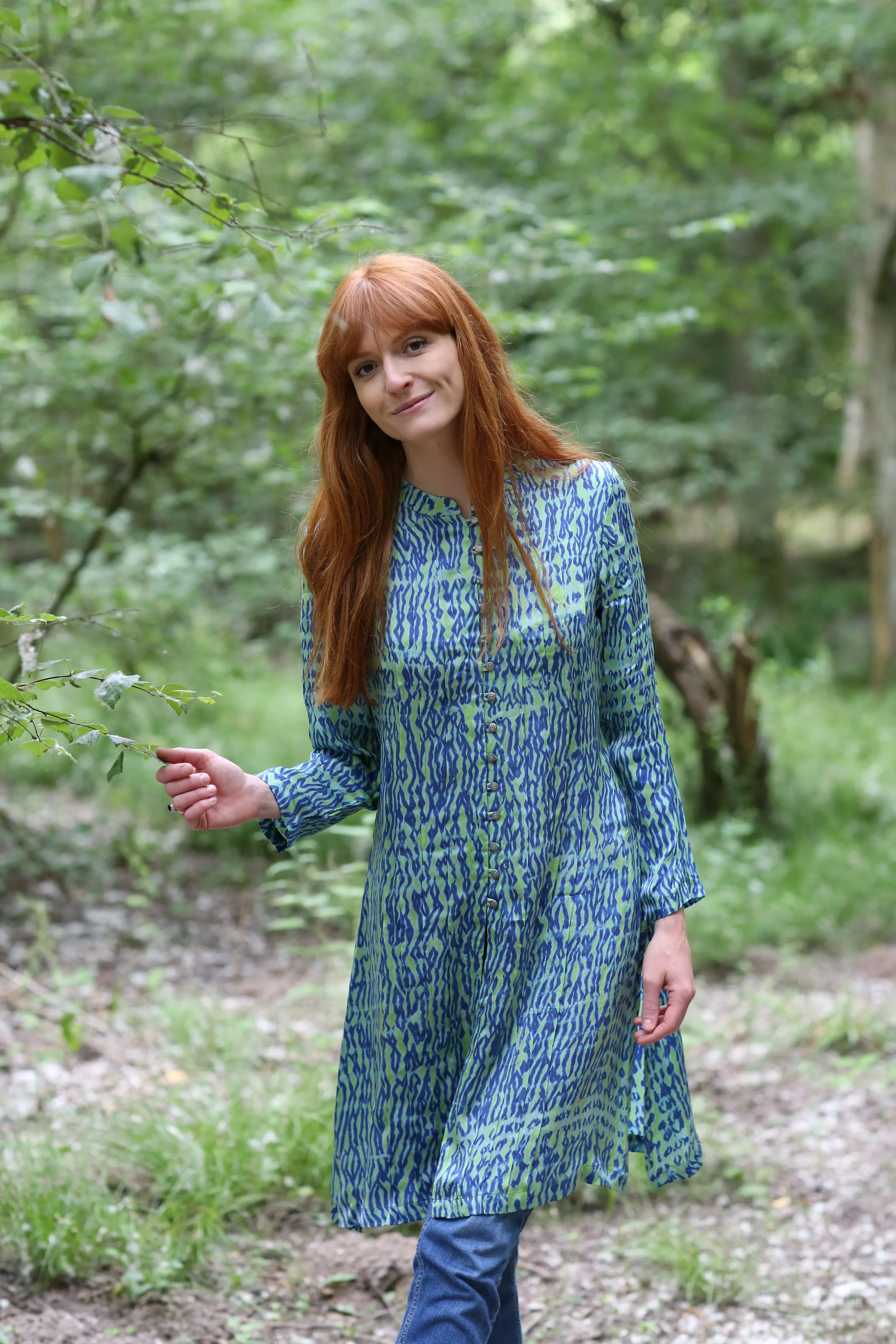 Shibori Panel Tunic Bamboo Silk Was £129 NOW £89