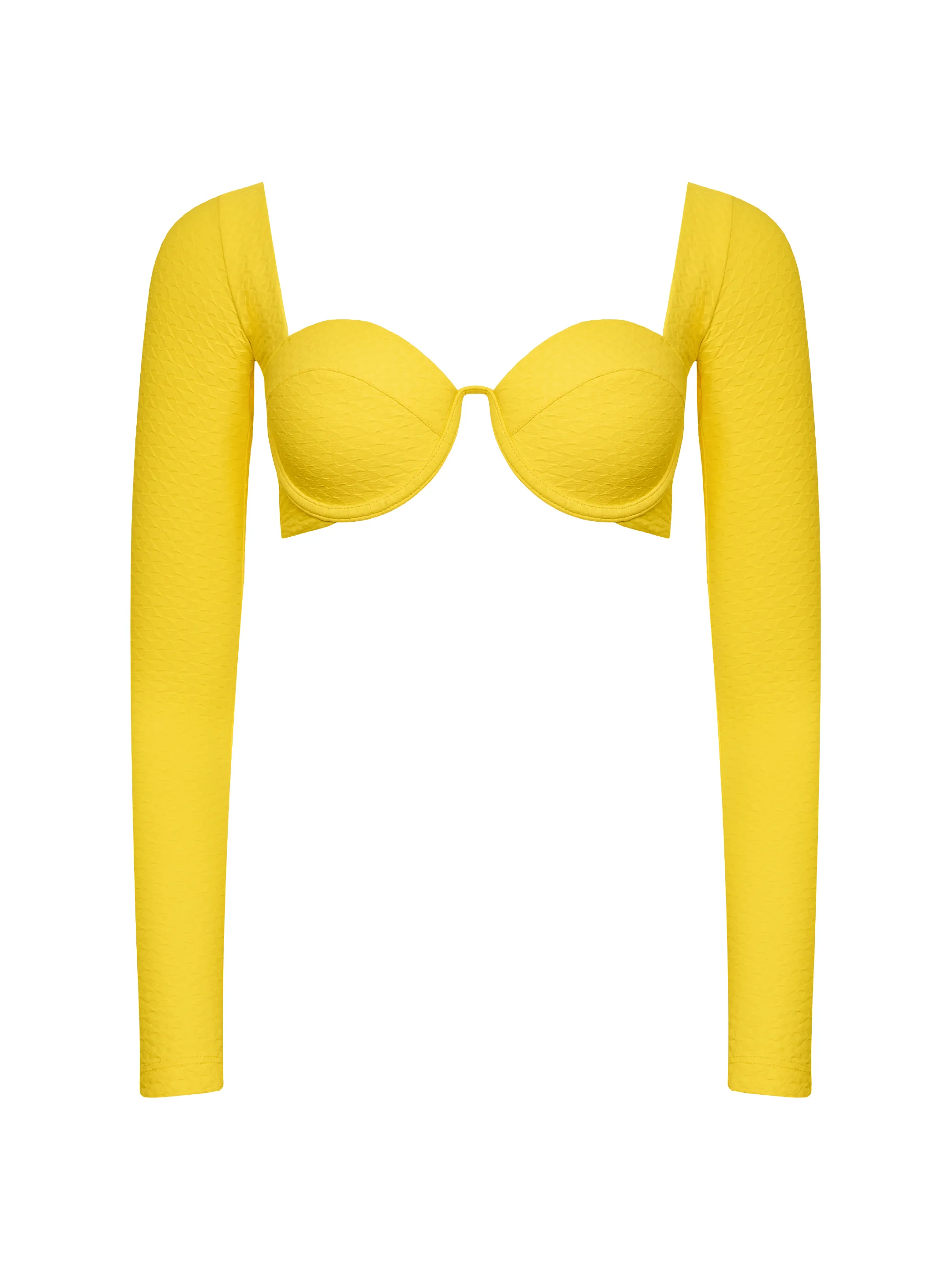 Sleeved Modern Bustier - Lemon (Embossed)