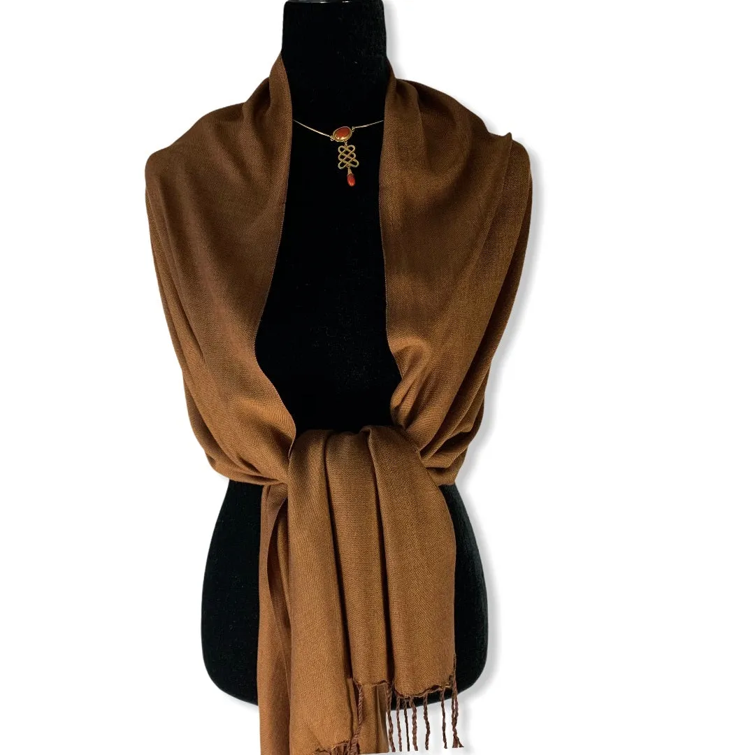 Solid Handwoven Scarf - Camel