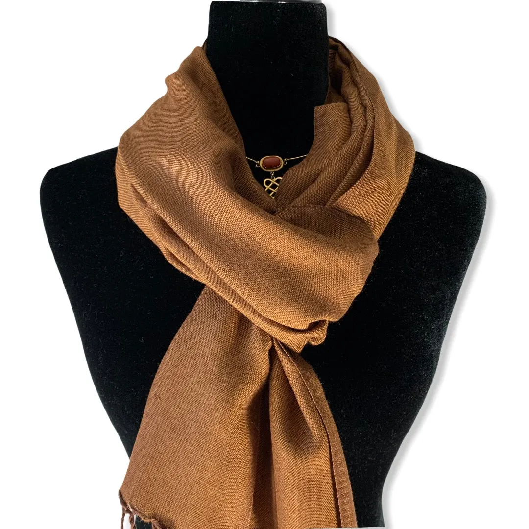 Solid Handwoven Scarf - Camel