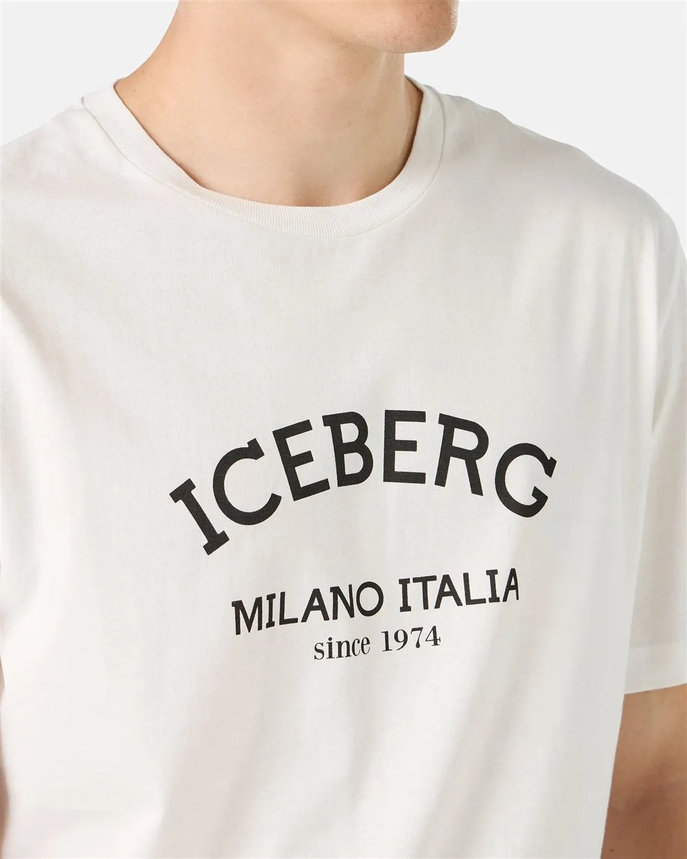 T-shirt with Iceberg logo (White) - I24F02N63251111