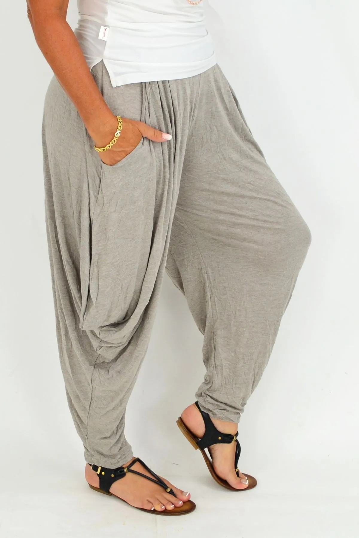 Taupe Sophia Harem Style Pants