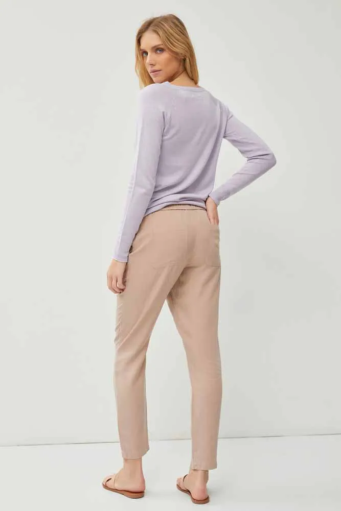 Tencel Tappered Taupe Pants