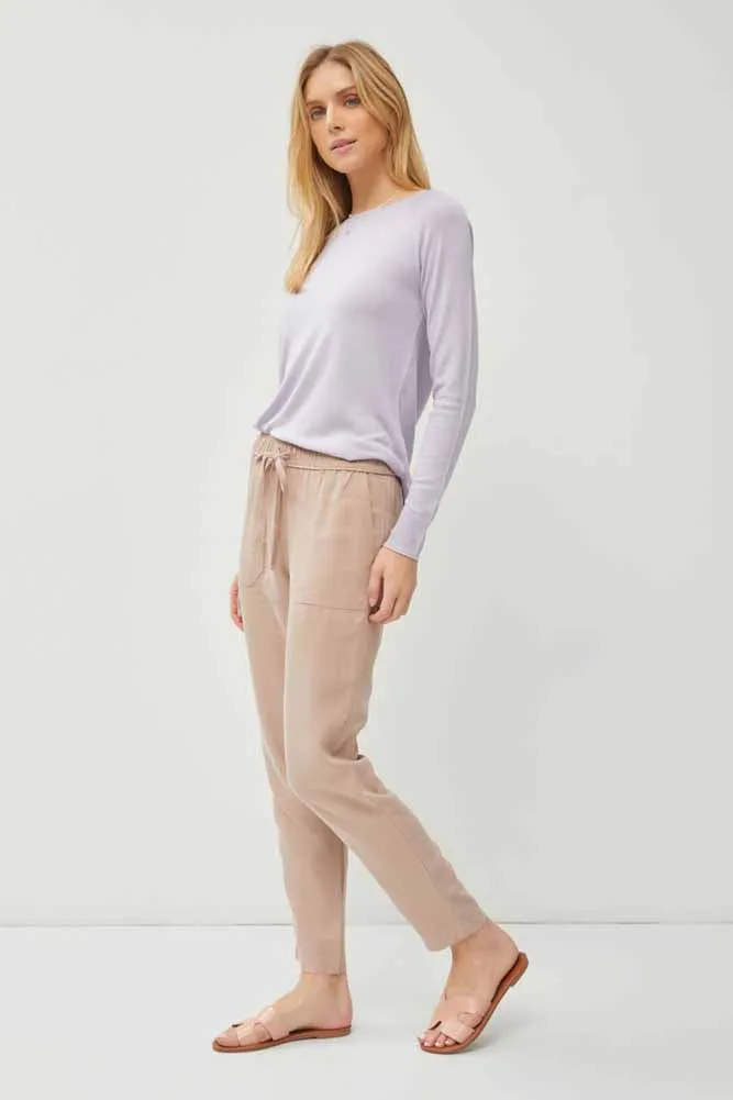 Tencel Tappered Taupe Pants