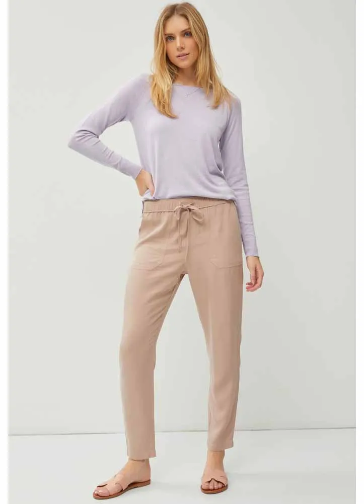 Tencel Tappered Taupe Pants