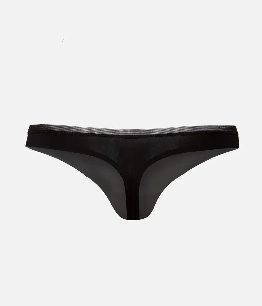 The No Show Thong: Jet Black