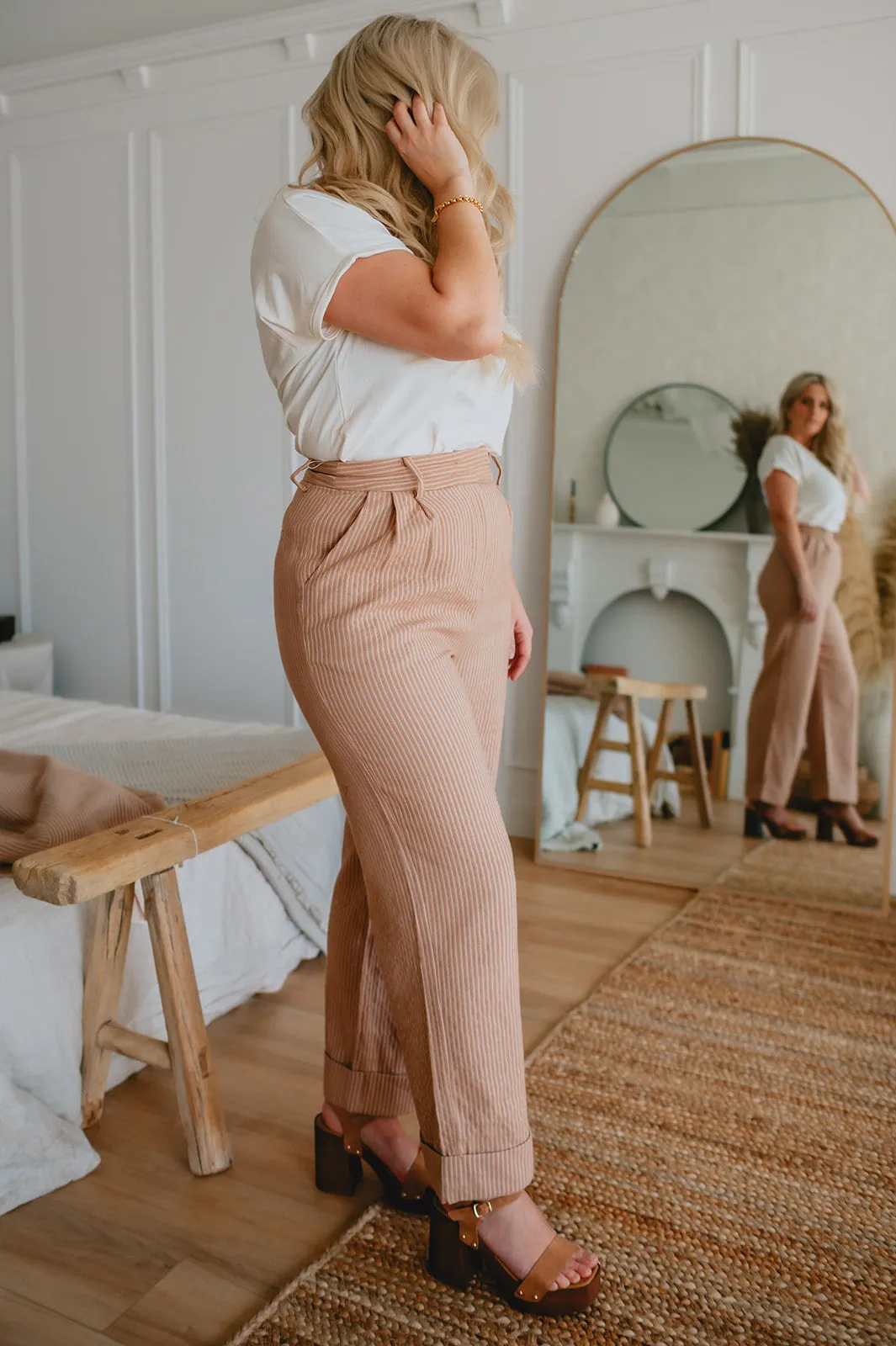 The Palmier Pant by FRNCH - Taupe