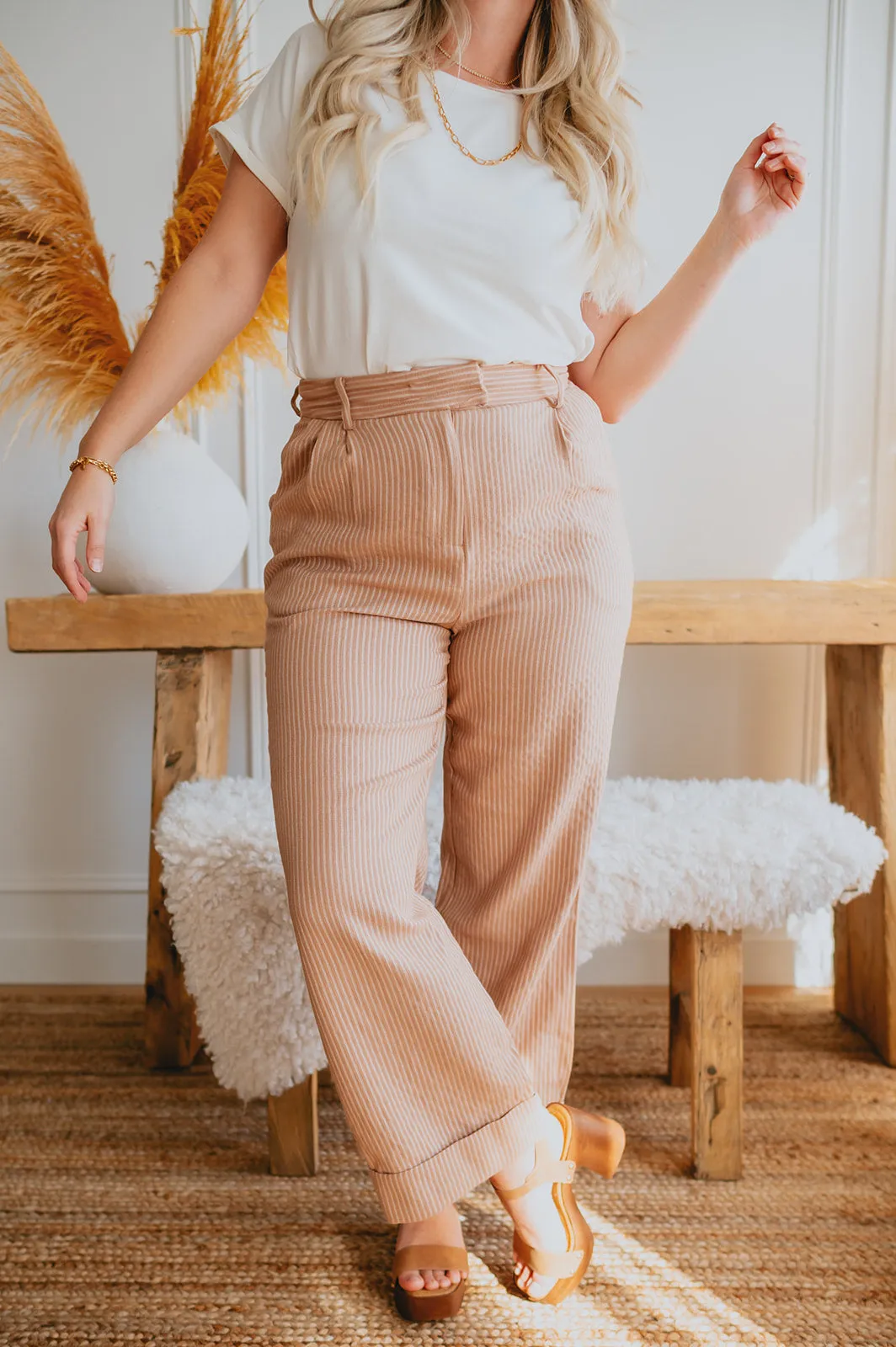 The Palmier Pant by FRNCH - Taupe