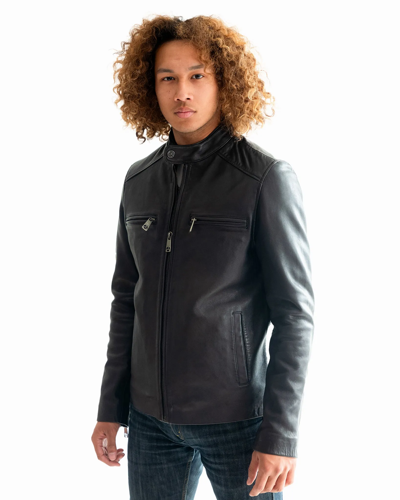 TOP GUN® KEEP 'EM FLYING RACER LEATHER JACKET